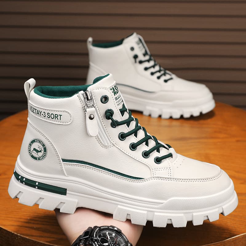 Drop Shipping Light Luxury Footwear 2024 Autumn New Men's Shoes Versatile Casual Shoes Height-Increasing Anti-Freeze Warm Martin Boots