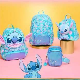 Australian Smiggle Backpack Blue Stitch Double Shoulder Bag for Students Kindergarten Water Bottle Hello Kitty Thermal Lunch Bag