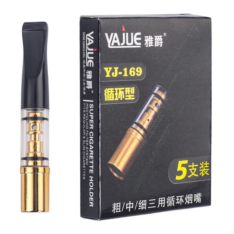 5-pack thick, medium and fine three-purpose cigarette filter cigarette filter men's circulating washable filter YJ-169