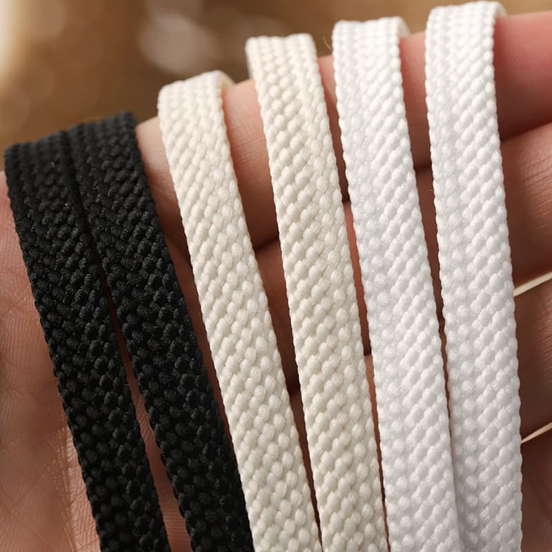 NB shoelaces, one pair, black and white multicolor, for men's and women's sports shoes, New Balance laces, AJ1 AF1 Air Force 1 flat shoelaces