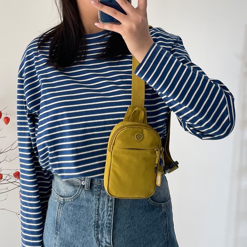 Korean Style Jielangshi 2025 Trendy Chest Bag Ins Couple Bag Men and Women Sports Bag Mini Crossbody Chest Bag Waist Bag
