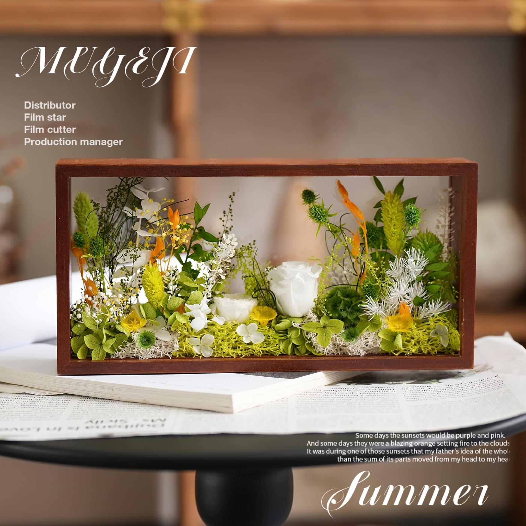 Home decoration eternal flower eternal flower dried flower hollow photo frame home decoration ornaments gift gift for girlfriend