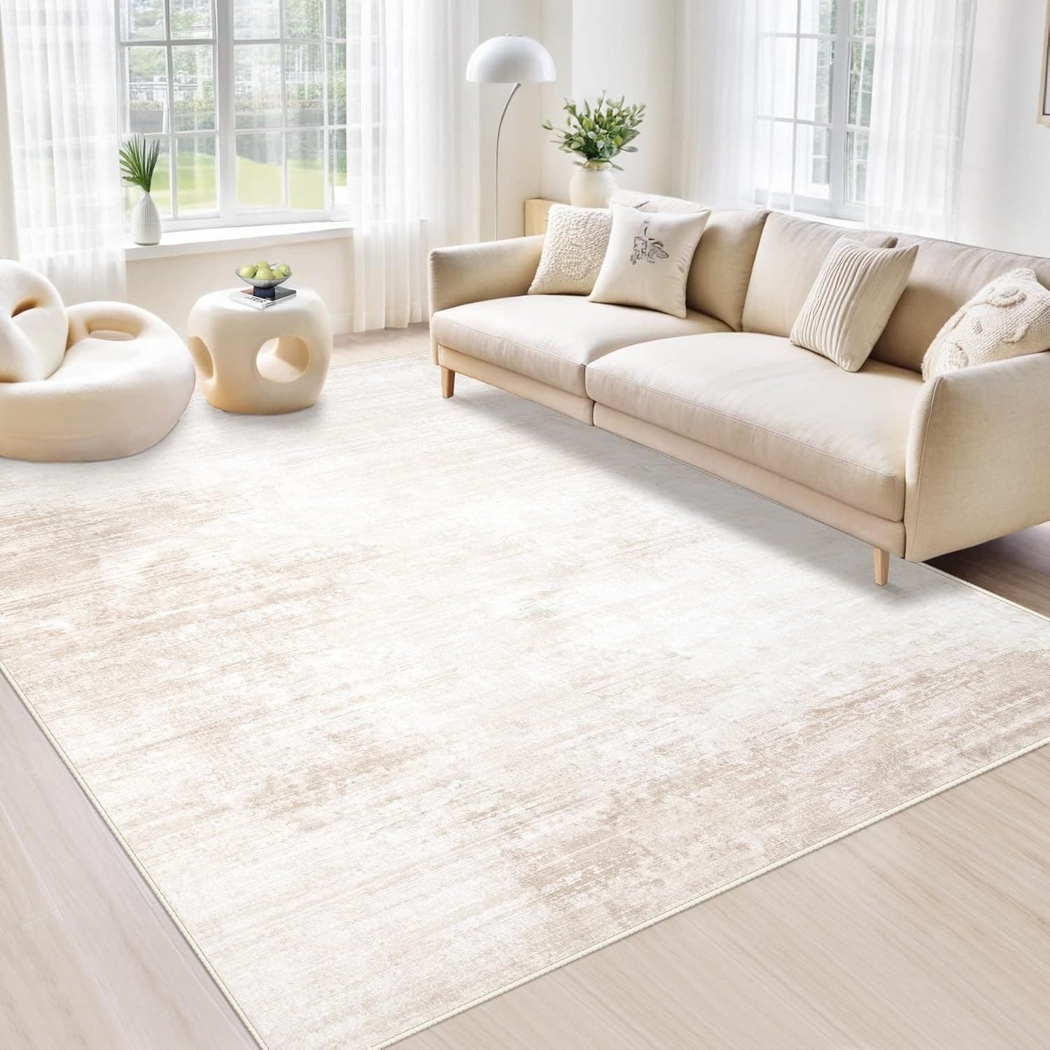Cross-border Amazon Bohemian Imitation Cashmere Washed Base Carpet Living Room Skin Friendly Anti-Slip Dirty Resistant Wear-Resistant Large Carpet