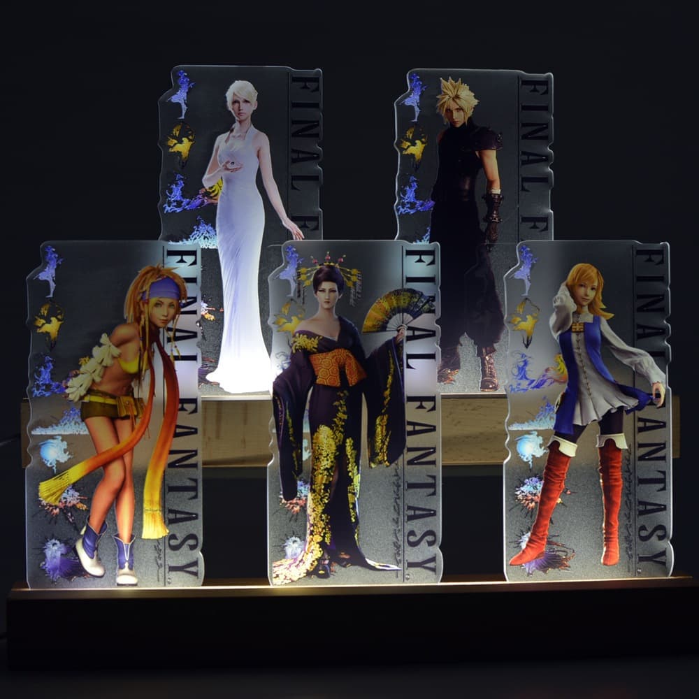 Final Fantasy Acrylic Night Lamp Game Surroundings Combination Small Light Cartoon Style Decorative Item for Gifts And Promotions