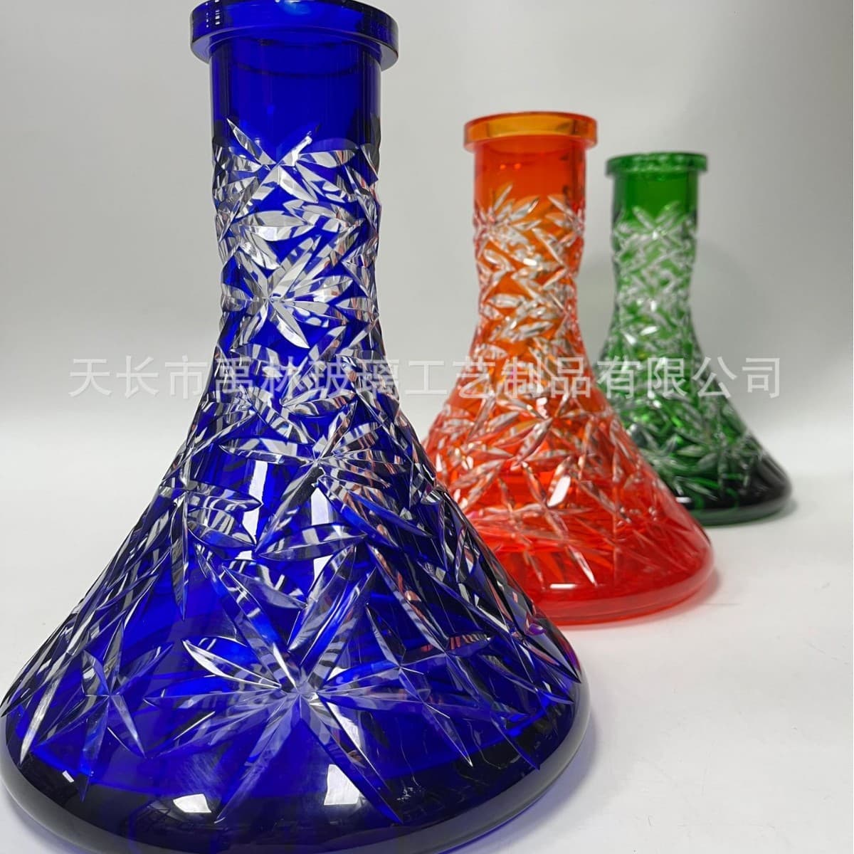 Exported to Germany Europe Czech Crystal Glass Hookah Water Pipe Hand-carved Fine Engraving