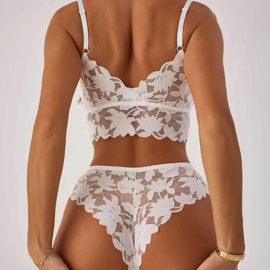 Russian Lace Bra Set for Women, Push-Up Sexy Camisole Backless Wireless Bra, Push-Up Underwear for Small Bust