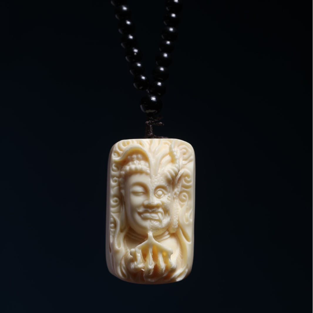 Ivory nut carved Guanyin bead for DIY Bodhi fruit bracelet, super cute accessory, handheld fitting, wholesale