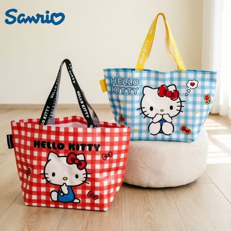 Sanrio Hello Kitty Melody Big-Eared Dog Kurome Woven Bag Shopping Bag Handbag Shoulder Bag Gift Bag