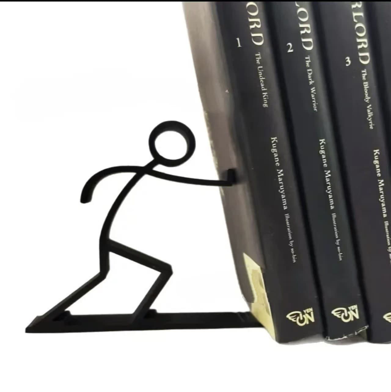 Premium Desktop Office Fun Decoration 3D Printed Creative Black Figure Bookend