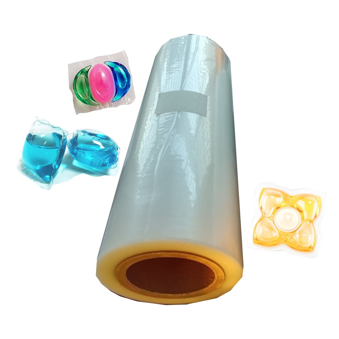 Laundry Pod Liquid Packaging Film PVA Cold Water Soluble Film Roll Customizable Size and Thickness