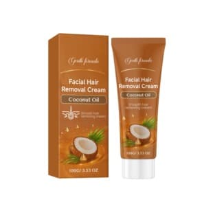 Coconut Oil Facial Hair Removal Cream Skin-Friendly Gentle Cleansing Fine Facial Hair Soft and Comfortable Hair Removal Cream