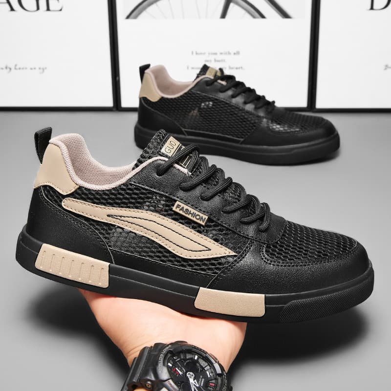 Cross-border Men's Shoes 2026 New Summer Mesh Breathable Skate Shoes Thin Casual Shoes Men's Hollow Mesh Sports Shoes