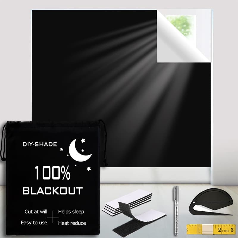 Amazon Portable Travel Curtain Customizable Temporary Blackout Curtain Double-sided Black DIY Homemade Full Blackout Curtain