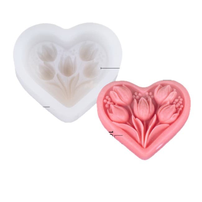 Sanxin Love Tulip Candle Silicone Mold DIY Handmade Aromatherapy Gypsum Soap Silicone Mold