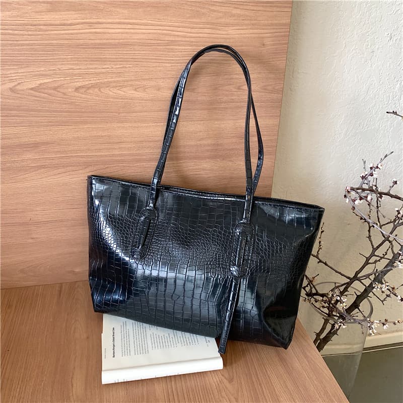 Cross-border Retro Tote Bag 2025 New Style Shoulder Bag Commuter Versatile Simple Women's Bag Korean Fashion Handbag