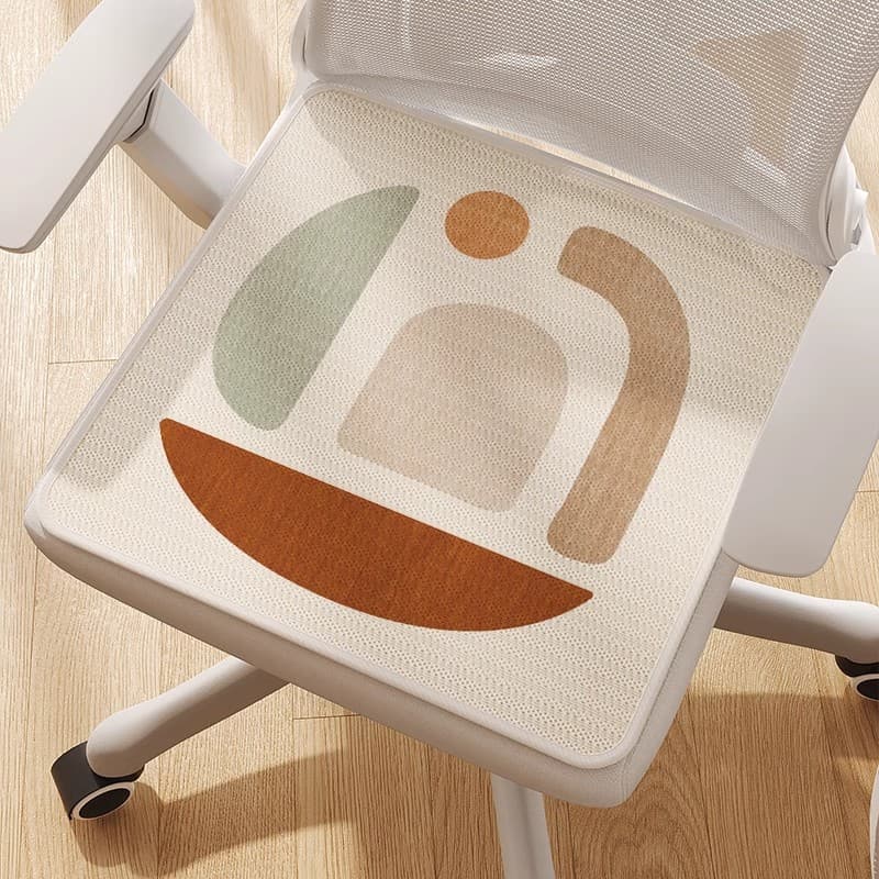 Nordic style summer ice silk cushion student office chair cushion summer cool breathable cool cushion chair seat cushion