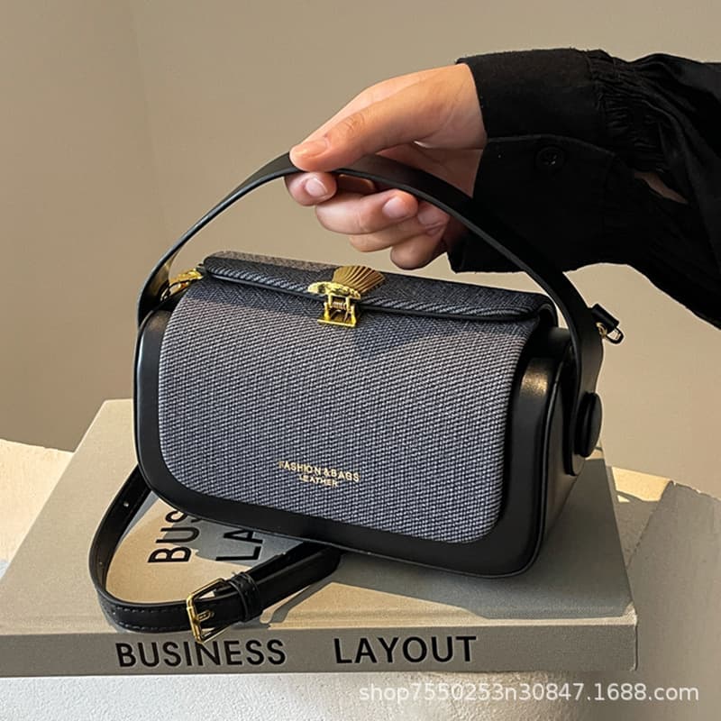 New Large Bag Light Luxury Ins Style Chinese Elegant High-End Little Chanel Style Women's Shoulder Crossbody Bag Versatile Fashion