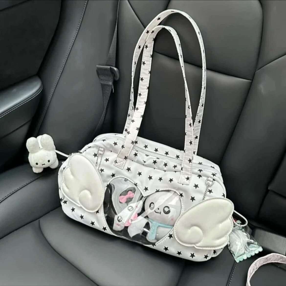 Two-dimensional angel pain bag y2k light Yabi style Korean star print concert star chasing one-shoulder cross-body baby bag