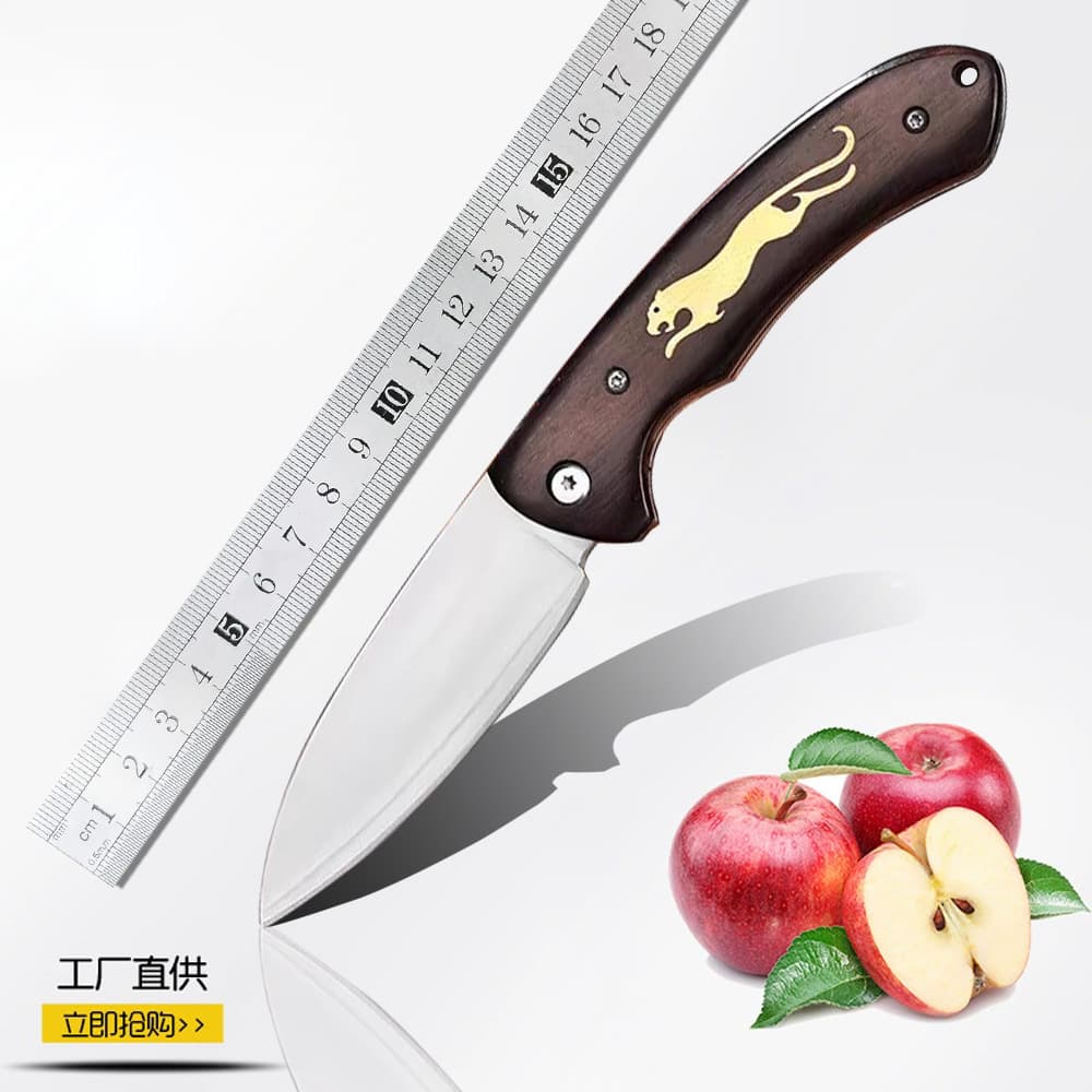 Cross-border folding fruit knife multifunctional folding knife home kitchen field self-defense knife high hardness sharp portable knife