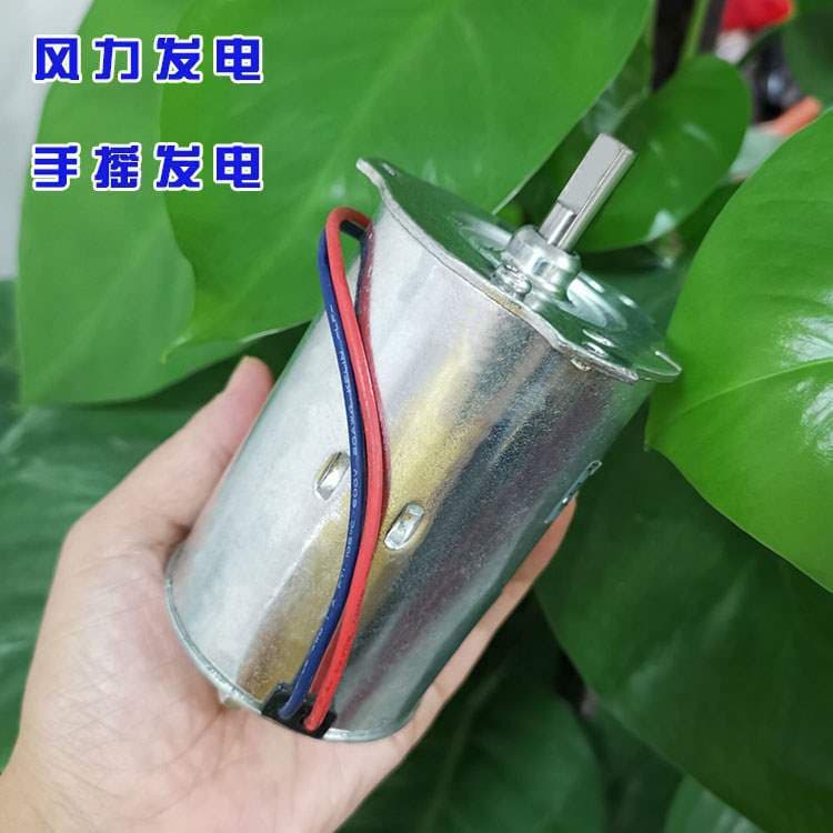 Permanent Magnet DC Motor 220V Hand Crank Generator Phone Charging Wind Hydro Generator Xiao Lei De Zhu