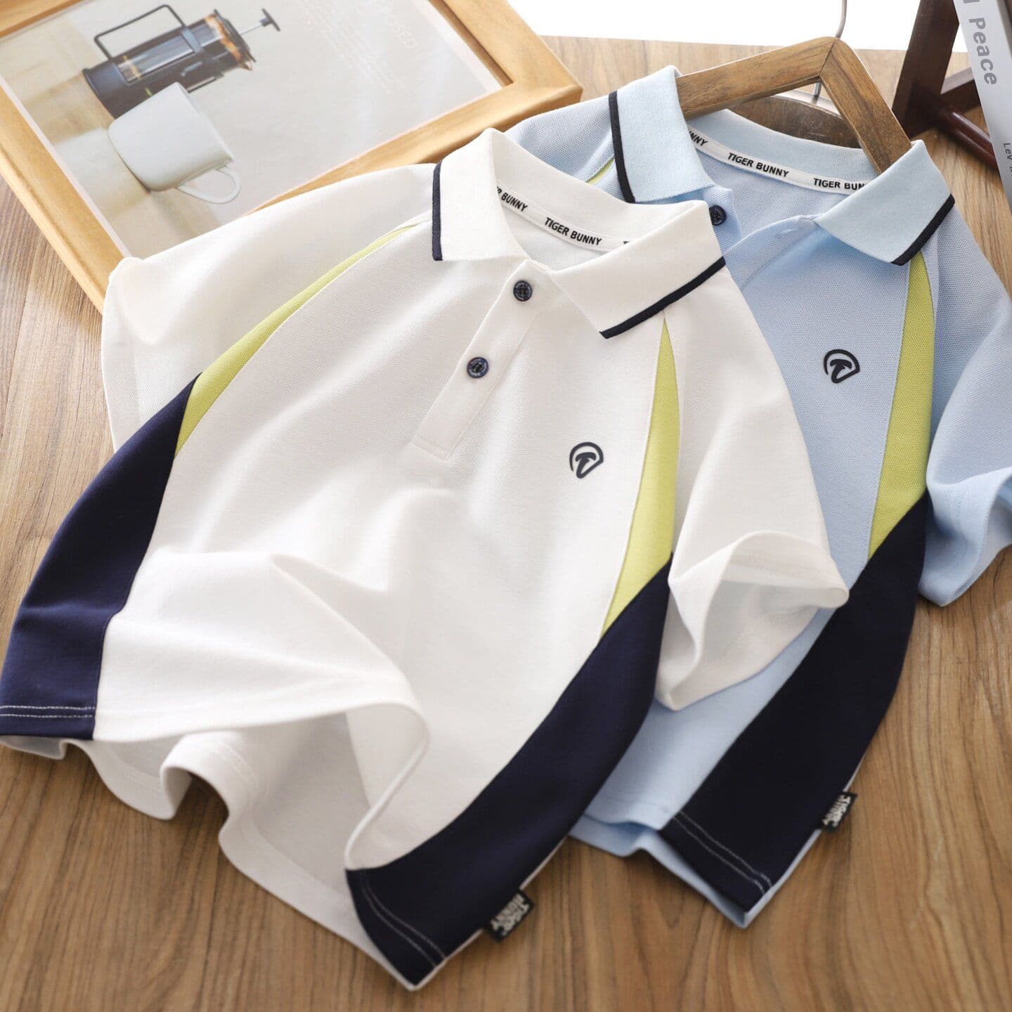 2026 Summer New Children's Polo Shirt Medium Big Kid Thin Short Sleeve Boys Patchwork Top Baby Summer Wear