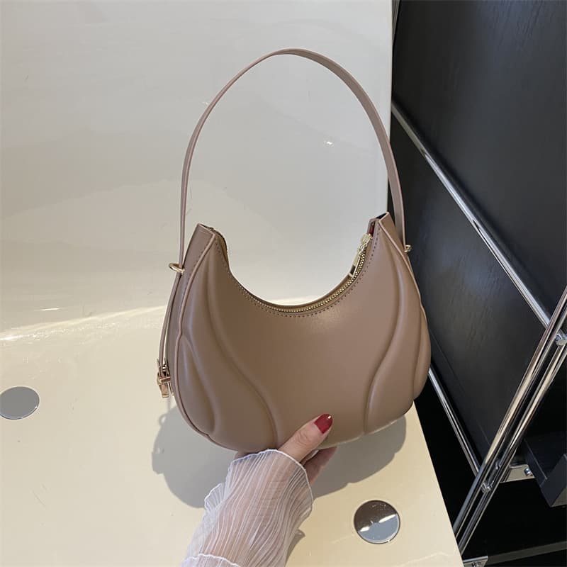 Ins-Style Vintage Pleated Crescent Bag, Retro Commuter Underarm Bag, 2026 New Shoulder Crossbody Women's Bag