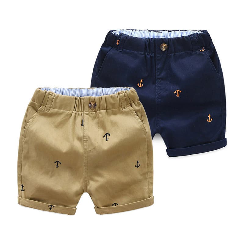 Children's Shorts 2020 Summer Korean Style Kids Boys Girls Small Anchor Five-Point Pants Casual Pants for Toddlers and Children
