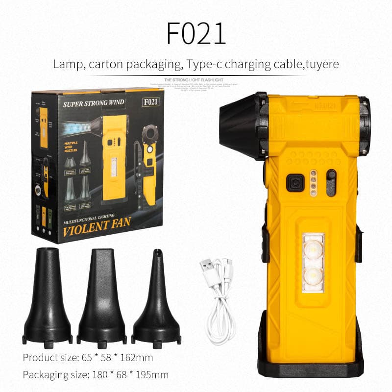 New Cross-Border Home Charging Large Capacity Outdoor Handheld Fan Lithium Battery Car Camping High Power Blower