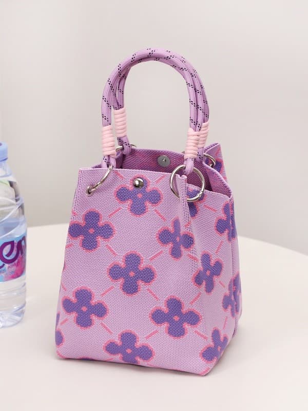 Teacher's Day Women's Day Gift Bag Ring Buckle Knitted Handbag Tote Clutch Shoulder Bag Banpo Women's Bag