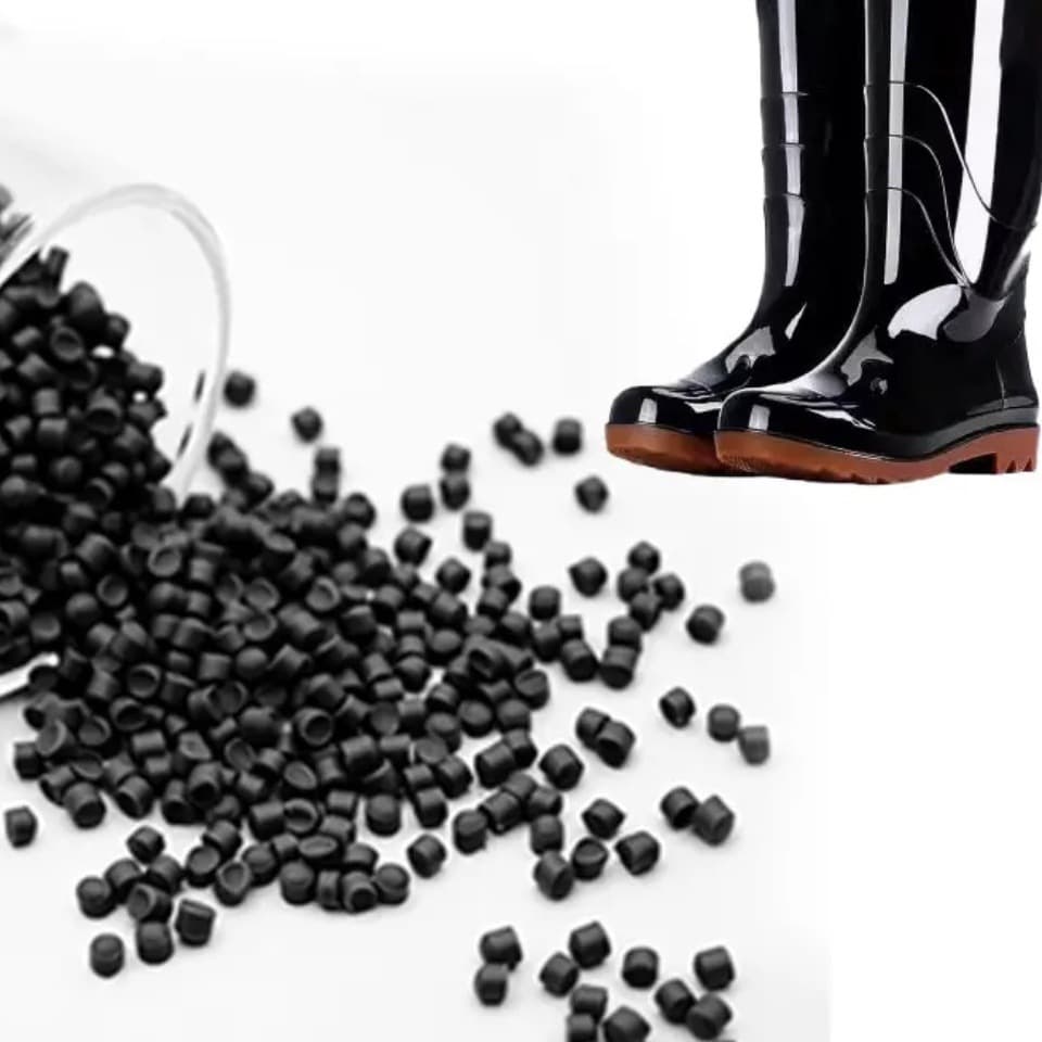 PVC recycled material secondary recycled slippers and rain boots raw material new granules injection molding polyvinyl chloride eco-friendly material