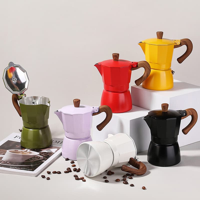 New Style Coffee Pot European Octagonal Pot Italian Hand Drip Moka Pot Cold Brew Coffee Maker Brewing Equipment