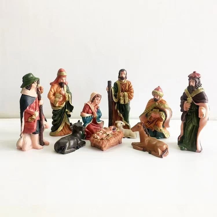 Amazon Best-Selling Christmas Nativity Set Decoration - Exquisite 10-Piece Christmas Ornament Set