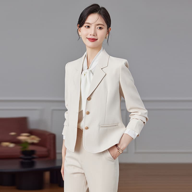 Brown short blazer for women in spring and autumn new workplace commuting professional formal wear high-end suit suit