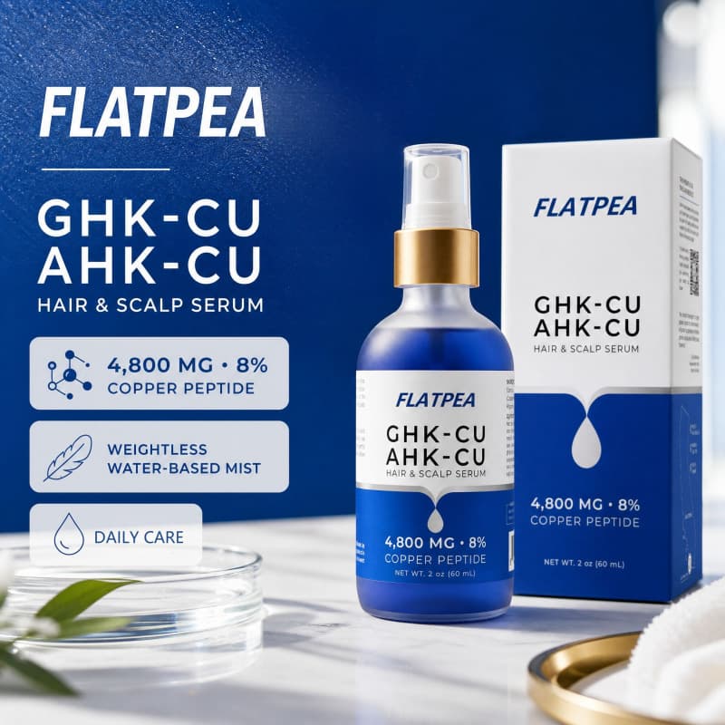 Custom GHK-Cu Blue Copper Peptide Care Serum Smooth Hair Moisturizing Nourishing Essence Daily Care