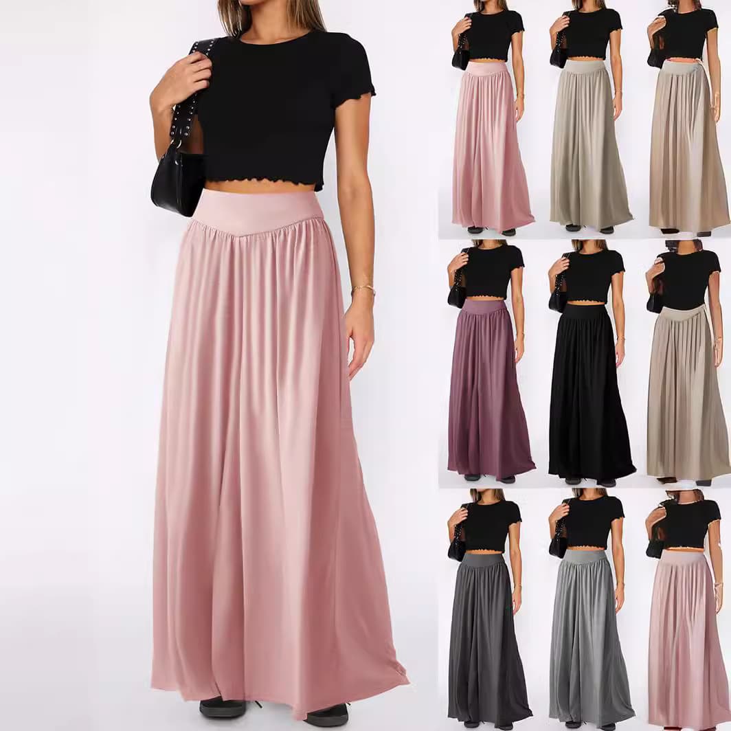 2025 New Loose Dance Pants European and American Drape Casual Pants Women Amazon Popular High-Waisted Wide-Leg Pants Summer