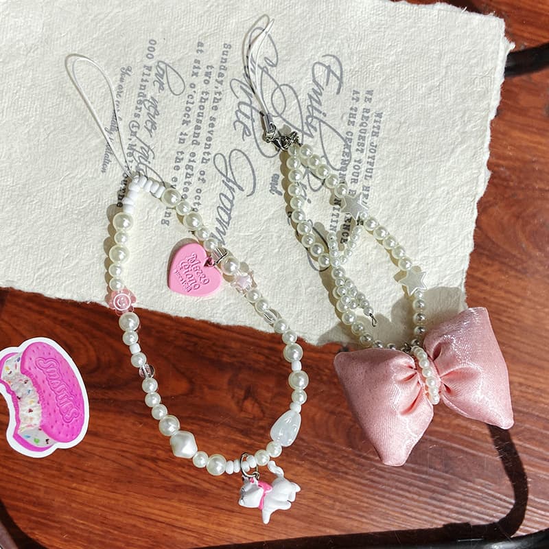 3D Marie Cat Plush Charm Phone Strap Ins Super Cute Cartoon Bow Phone Lanyard CCD Camera