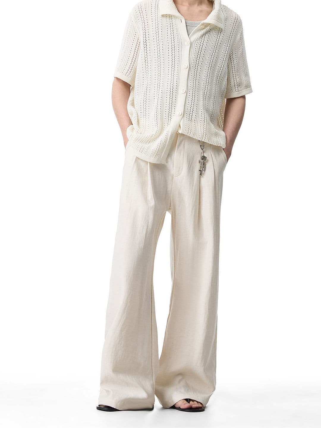 26SS Old Money Style Tencel Linen Suit Pants Men's Summer Thin Manly Style Drapey Boys Casual Pants