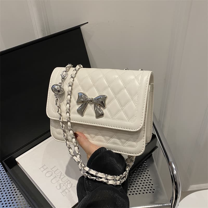 Lingge Chain Bag Women's 2024 New Fashionable High-end Fashionable Summer All-match Shoulder Crossbody Bag Small Square Bag