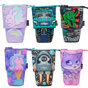 Australia Smiggle Children's Retractable Pencil Case, Large Capacity 2-in-1 Pencil Holder, Cartoon Storage Bag, Pencil Bag