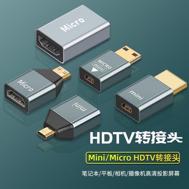 Micro HDMI Male to HDMI Female Adapter 4K HD Mini HDMI Converter for Portable Monitor TV Camera
