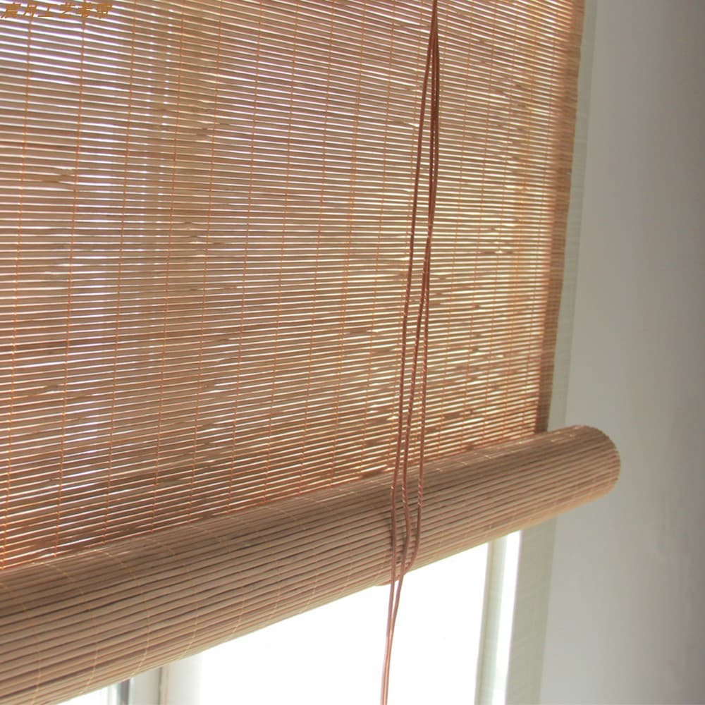 [Factory Direct] Ready-made liftable bamboo roll-up curtains for cross-border trade supply, sunshade and reed blinds.
