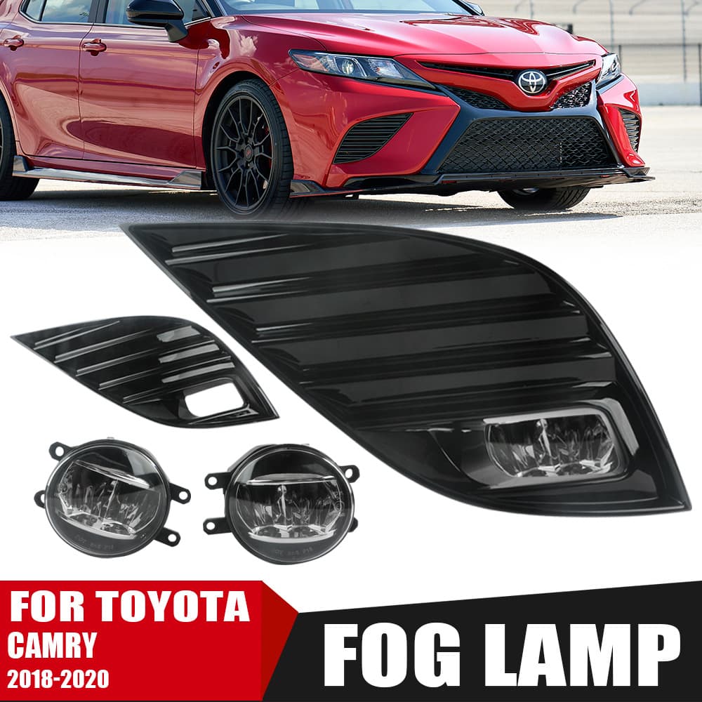 Front Fog Light Assembly for 2018-2020 Toyota Camry, Modified Bumper LED Daytime Running Light