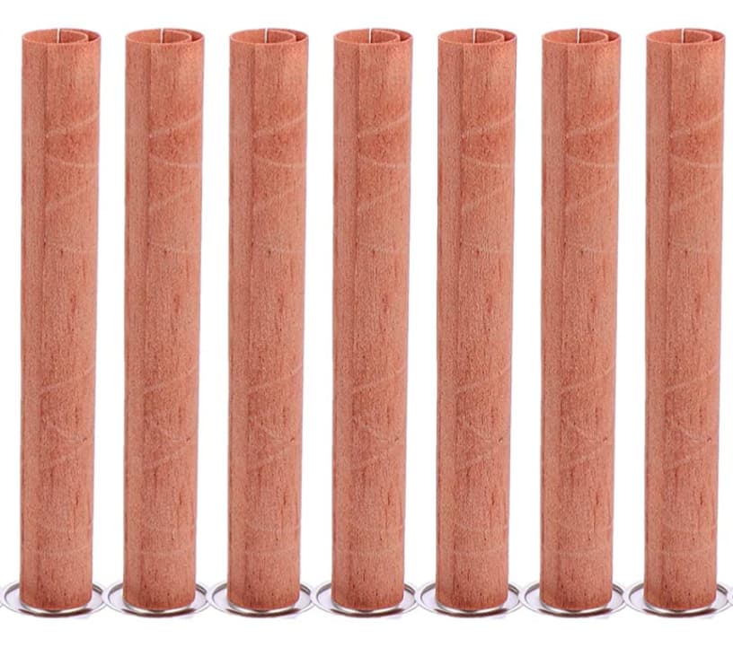 Cylindrical Round Tube Wooden Wick  Round Tube Wood Core  Wooden Tube Core  Round Tube Flame Candle Wood Wick Candle Wick
