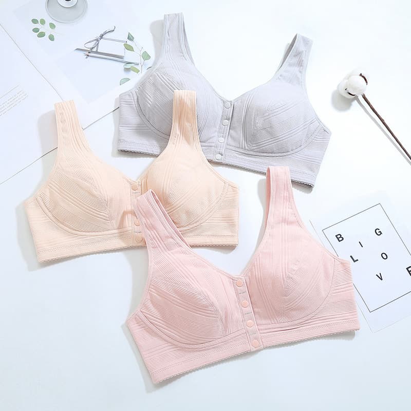 Plus Size MM Extra Large Size Elementary Junior High Vest Cotton-Padded Style Girls' Underwear Front Closure Bra Zhangyan Factory Wholesale