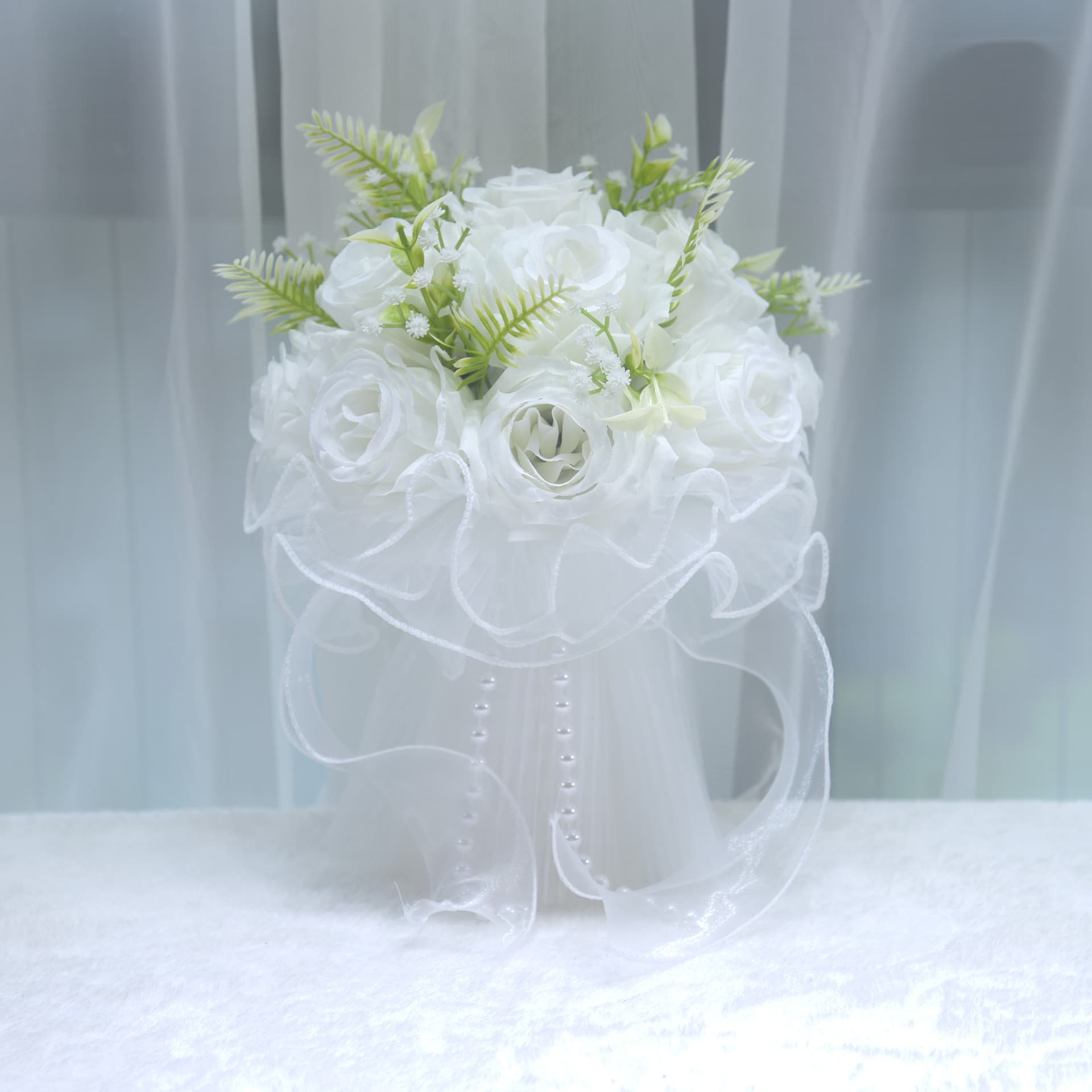 293 Wedding Bridal Bouquet Toss Bouquet Marriage Certificate Tulle Artificial Flowers Fresh Wedding Dress Photo Prop Travel Photography