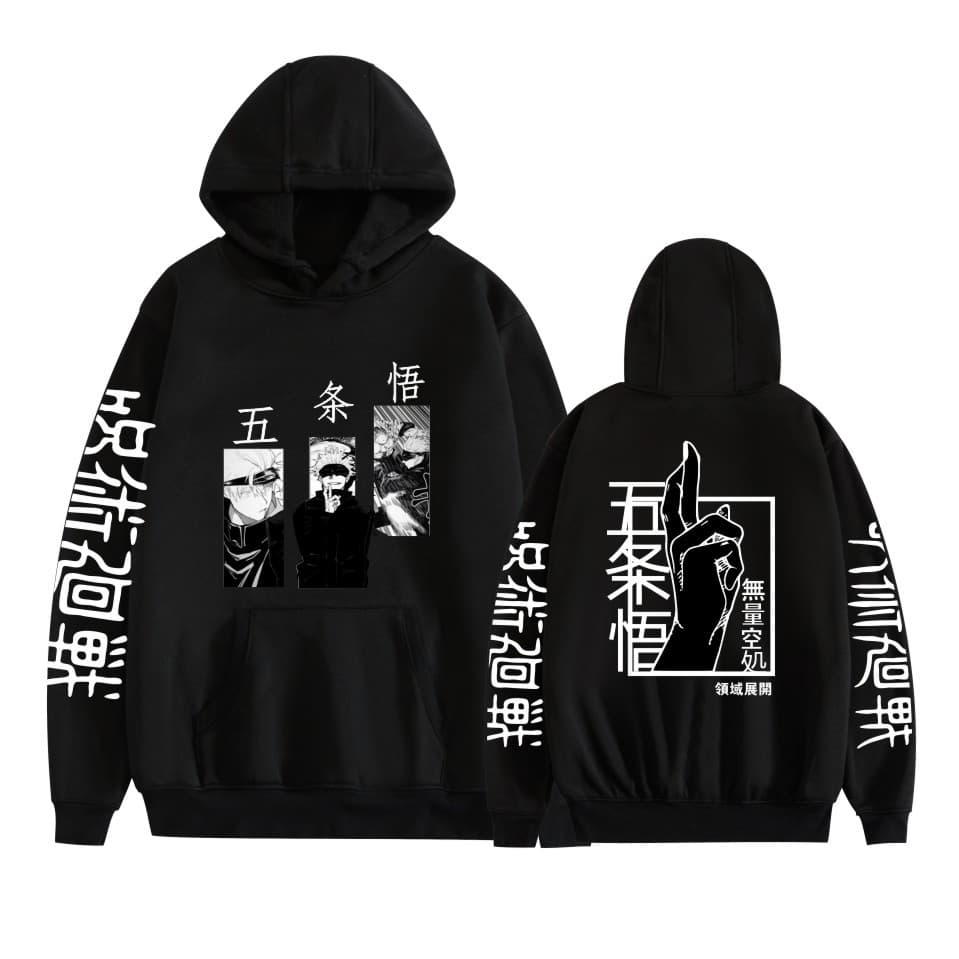 2021 Cross-border New Jujutsu Kaisen Gojo Satoru Autumn/Winter Contrast Color Hoodie Loose Sweatshirt