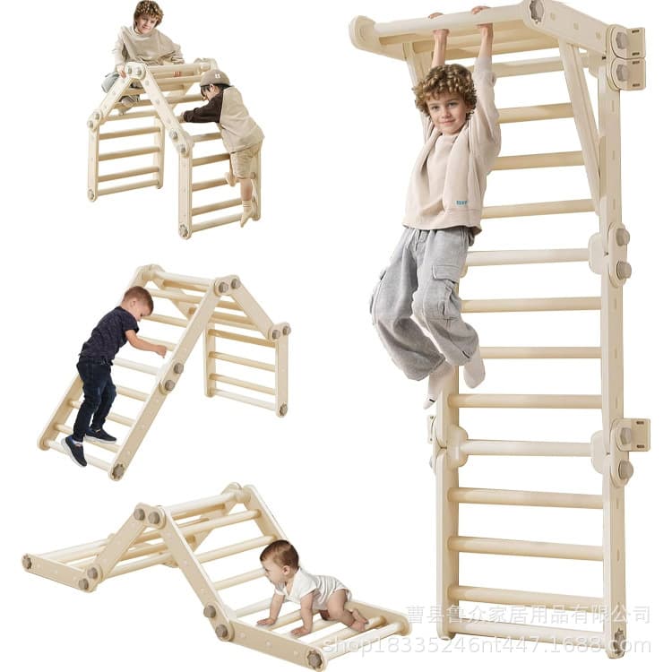 Climbing Set Toddler Climbing Toy Indoor Baby Jungle Gym Wooden Toddler Climbing Frame