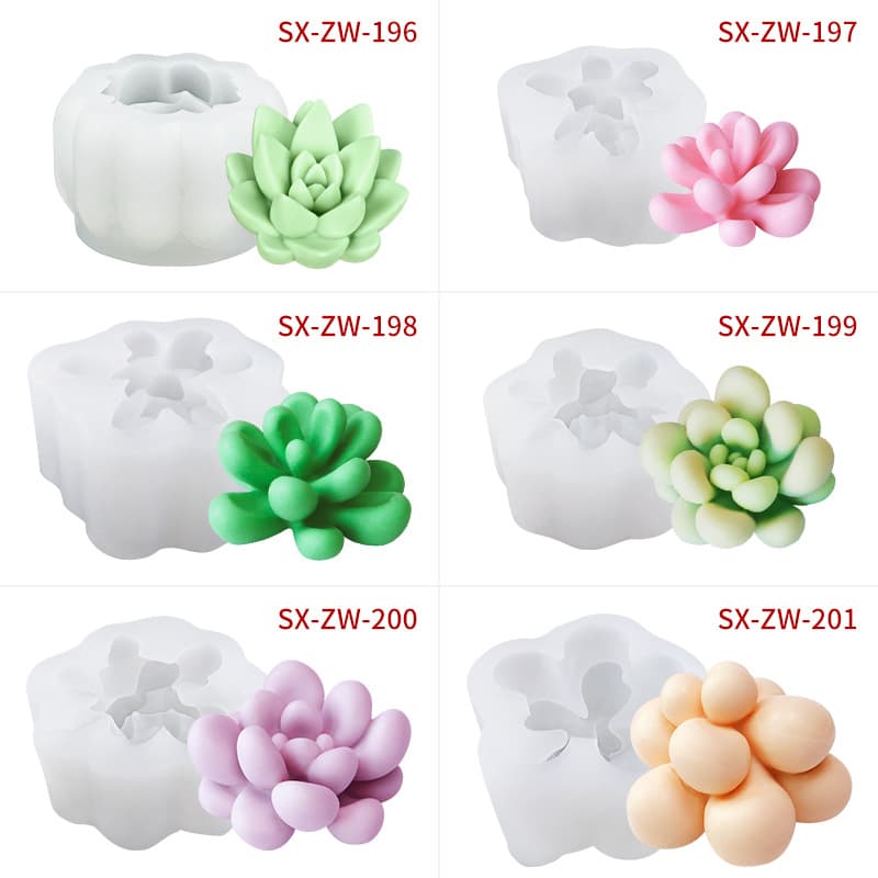 Misong Fleshy Plant Candle Silicone Mold DIY Aromatherapy Candle Gum Dropping Handmade Soap Gypsum Abrasive Tool