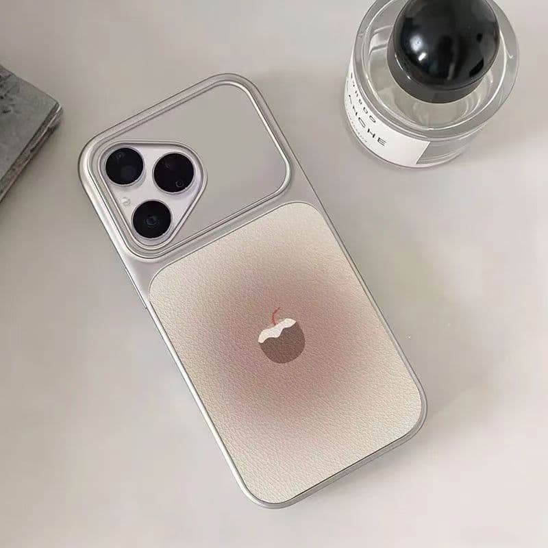 Brown Gradient Coconut Case for iPhone 16 Pro Max Apple 17 Phone Case Electroplated Instant Leather Case