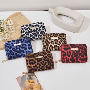 Small Wallet 2026 New Leopard Print Single Zip Wallet Fashion Trendy Short Card Holder Animal Print Popular Women's Bag